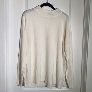 Napa Valley Ivory Mock Neck Sweater New With Tags